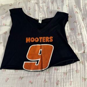 Hooters Women’s Tee in Black and Orange